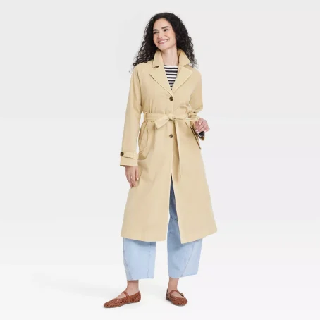Women's Long Sleeve Trench Coat - Universal Thread™