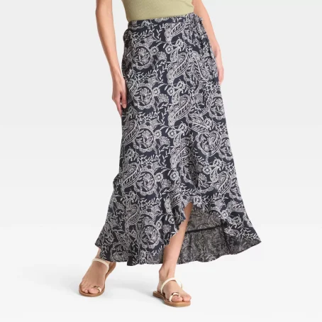 Women's Ruffle Maxi Wrap Skirt - Universal Thread™