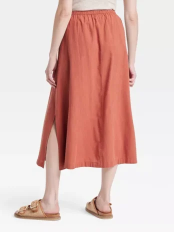 Women’s Tie-Front Midi A-Line Skirt – Universal Thread™
