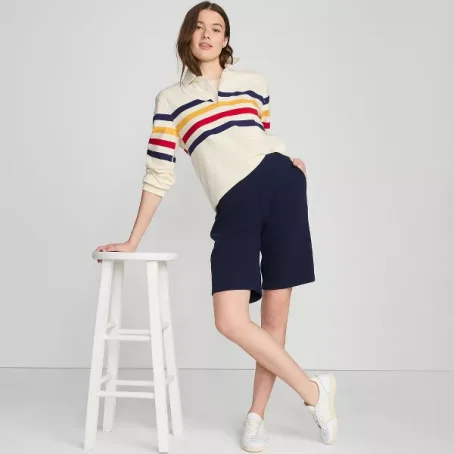 Lands' End Women's Sport Knit High Rise Shorts - 图片 4
