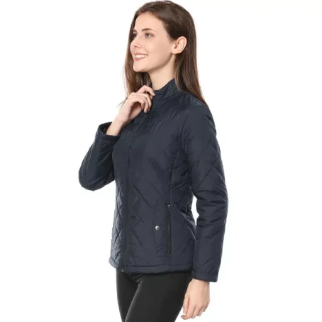 INSPIRE CHIC Women's Stand Collar Lightweight Quilted Jacket - 图片 4