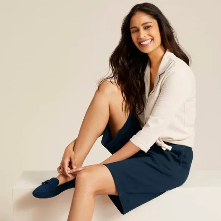 Lands' End Women's Sport Knit High Rise Shorts - 图片 5